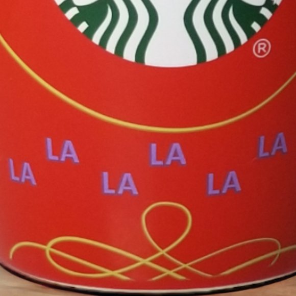 Starbucks Red Christmas Coffee Cup/Mug Green Siren Logo 2020 Holiday Fa La La - Picture 12 of 12